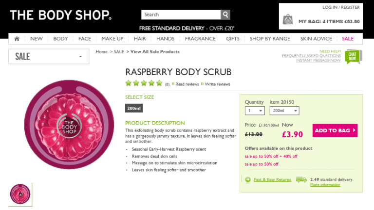 Raspberry body scrub 1