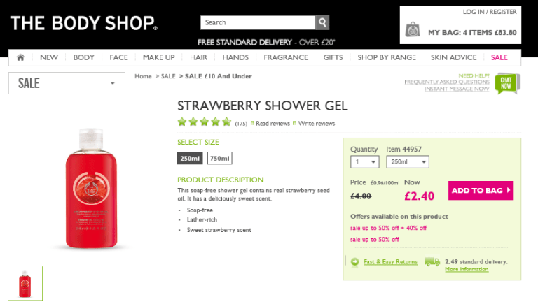 Strawberry shower gell 1